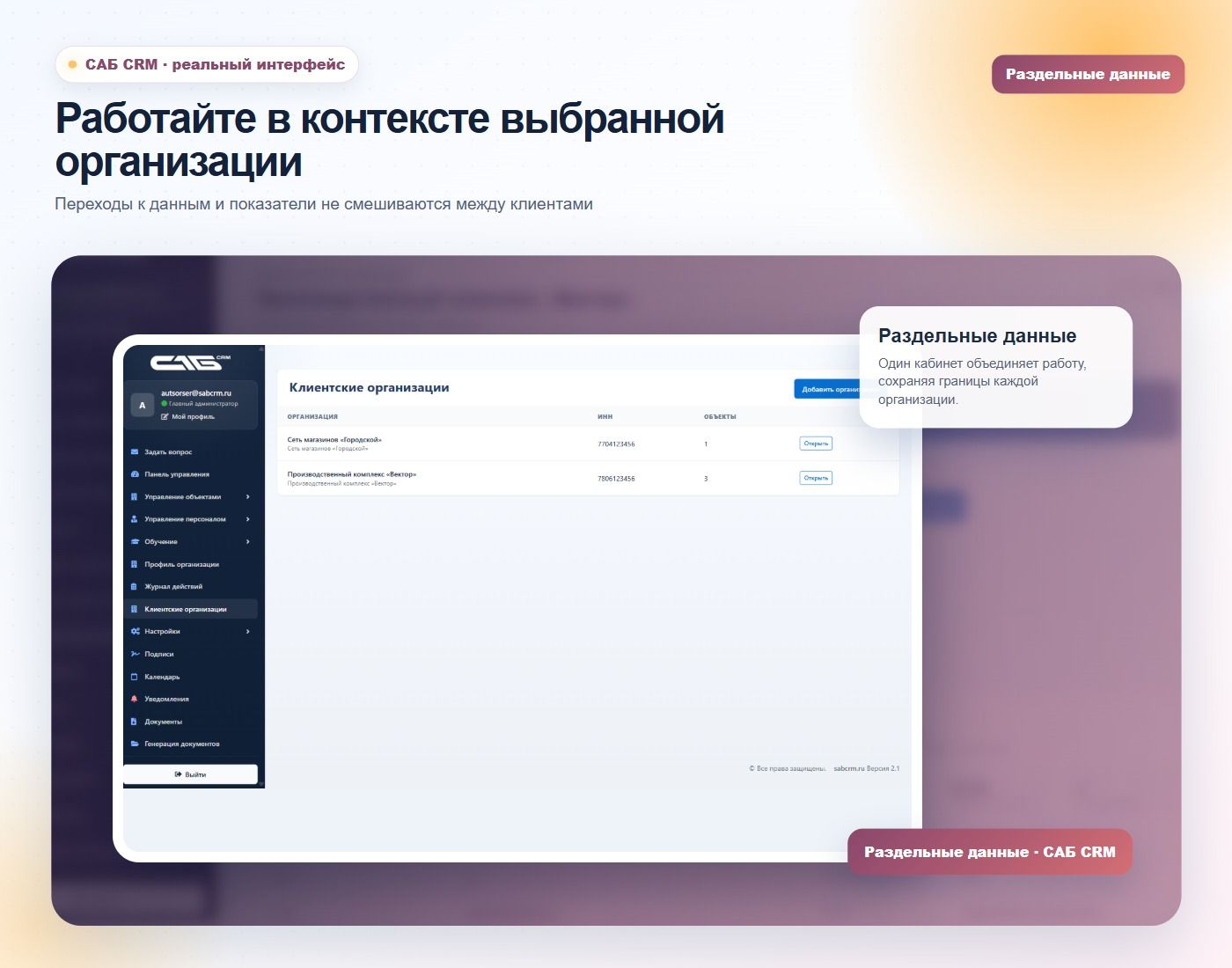 Контекст организации